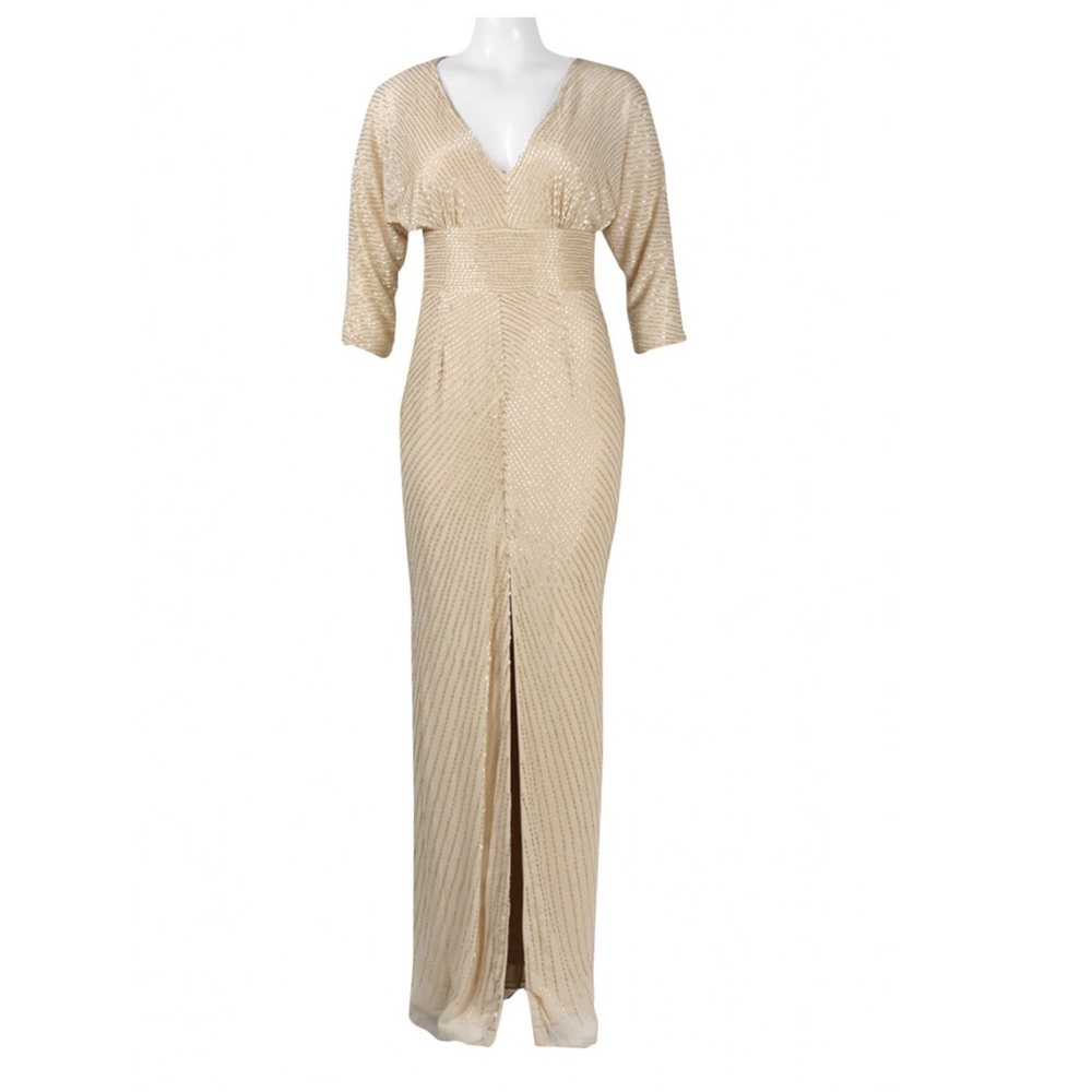 ✨ Aidan Mattox Beaded V-Neck Gown ✨